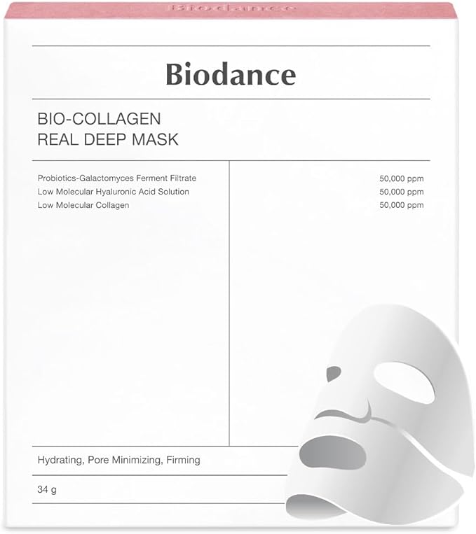 BIODANCE Bio-Collagen Real Deep Mask 34g 4 Count (Pack of 1)