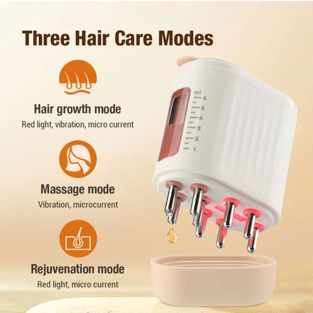 EMS Scalp Massager Comb with Red Light Therapy